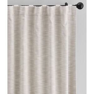 Pottery Barn Seaton Textured Cotton Blackout Curtain | 100 x 84 Oatmeal